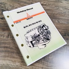 Deutz F5L912 F5L912W F6L912 Motor Diesel Servicio Reparación Taller Manual Taller Taller