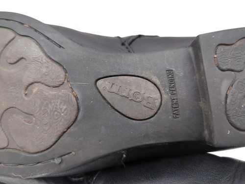 Born schwarze Leder-Stiefeletten mit Schnalle und seitlichem Reißverschluss Größe 9,5 F54203 - Bild 8 von 11