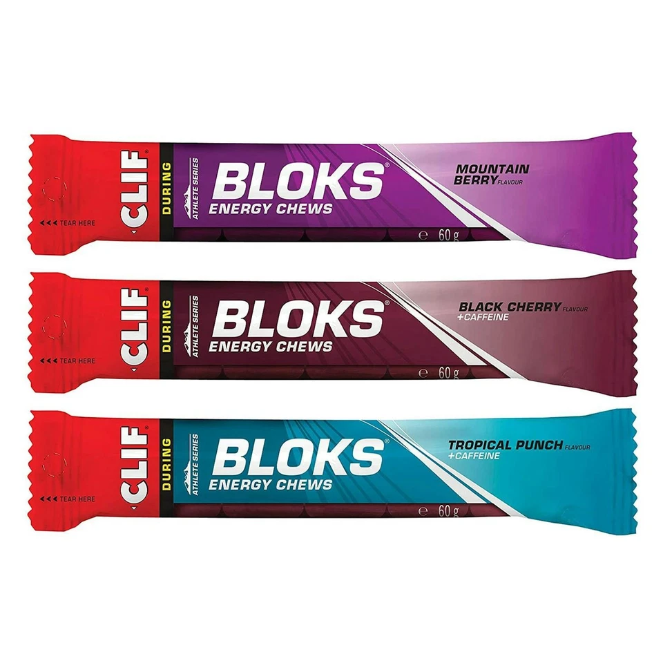clif shot bloks 3 pack, 3 flavours NEW Short best before date