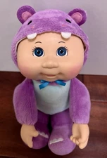 Cabbage Patch Kids Doll Wearing Purple Hippopotamus Suit Blue Eyes 10" No Hair