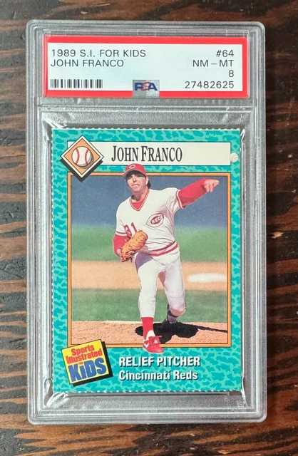 John Franco 1989 Sports Illustrated S I For Kids #64, PSA 8 - POP 2, NONE higher