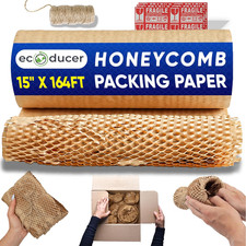 15 X164 Honeycomb Packing Paper Moving Supplies with 48 Fragile Stickers 100 F