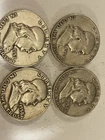 Lot of 4- Franklin Half Dollar Coins, 90% Silver 1954, (2)-1957, 1958