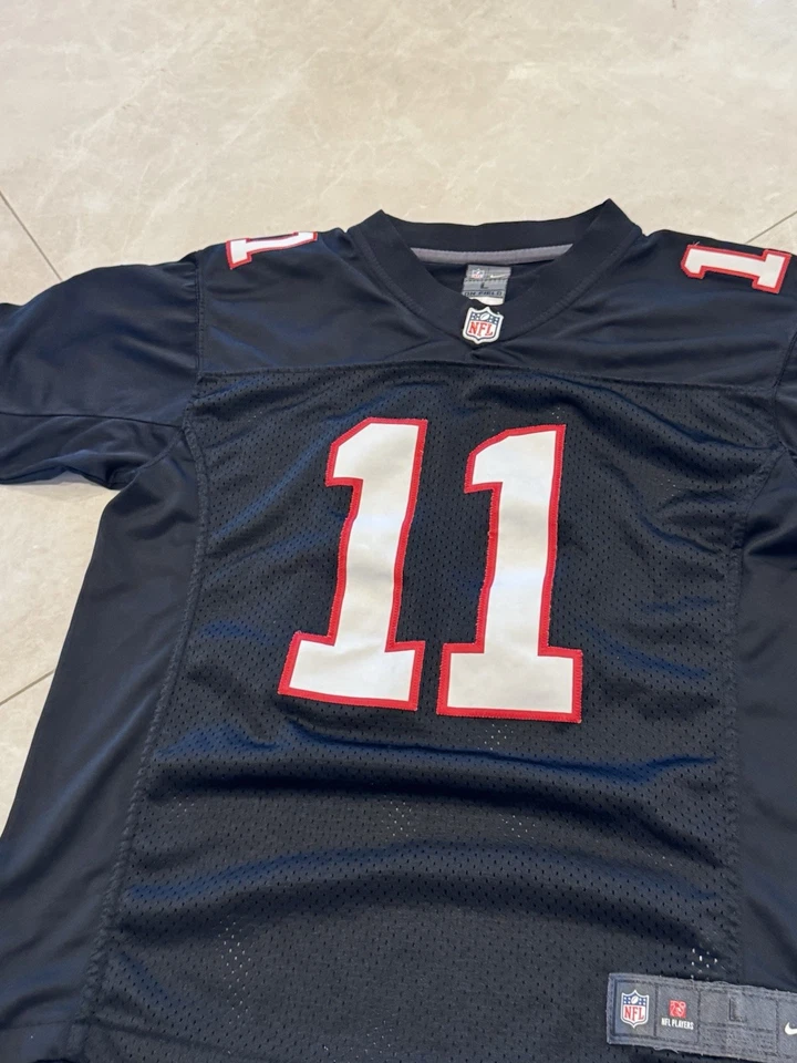 Футболка с нашивками Nike NFL Atlanta Falcons черная Julio Jones No11 (детская большая) - Изображение 3 из 4