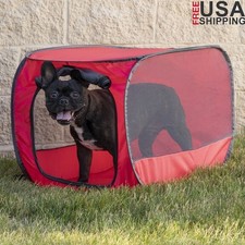 Soft-Sided Pop Up Dog Kennel Mesh Travel Portable Pet Carrier Easy Storage New