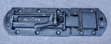 Vintage Black Cast Iron 9" X 2.5" Sliding Latch Lock