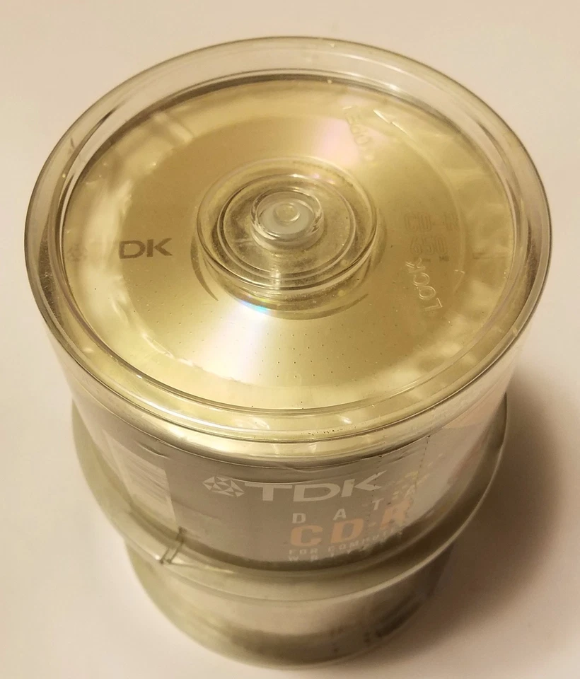 TDK CD-R Data Discs 74 MIN 650 MB 16x Computer Writers 100 Spindle Discontinued - Image 2 of 3