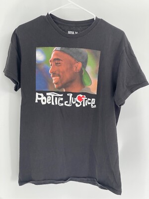 Poetic Justice Movie Shirt Women Medium Black Short Sleeve Tupac Ripple Junction