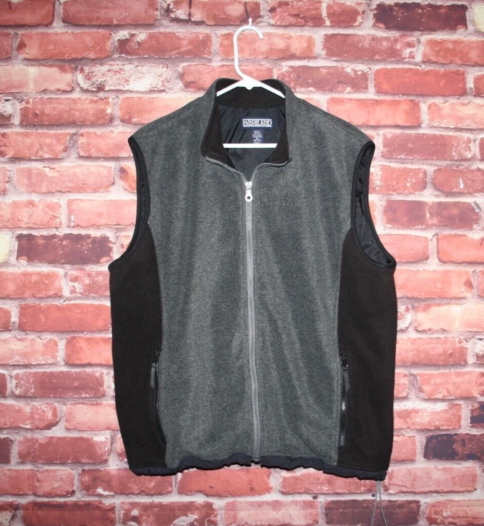 Lands end top mens fleece vest