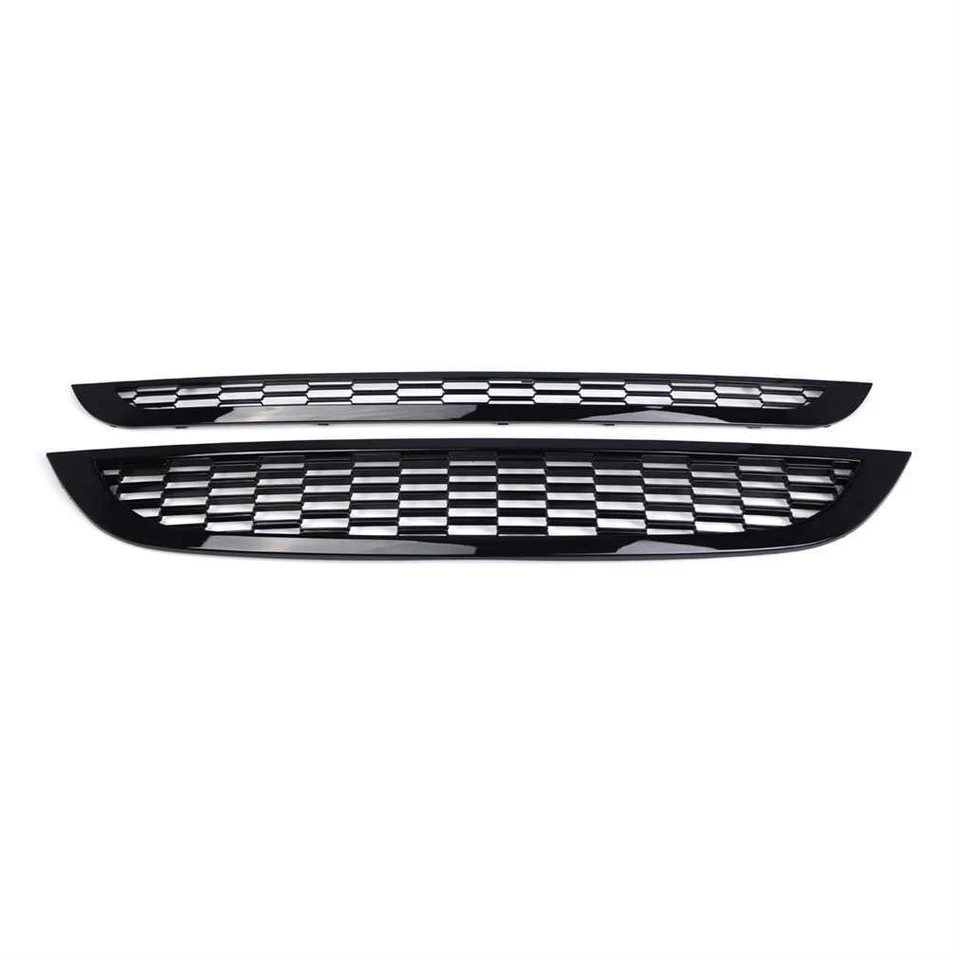 Fit 2001-2006 Mini Cooper R50 R52 R53 Front Glossy Black Honeycomb Mesh Grille - Image 3 of 4