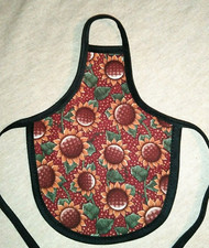 Floral / Sunflowers Print Fabric - Decorative Soap Bottle Dish Apron 1PC