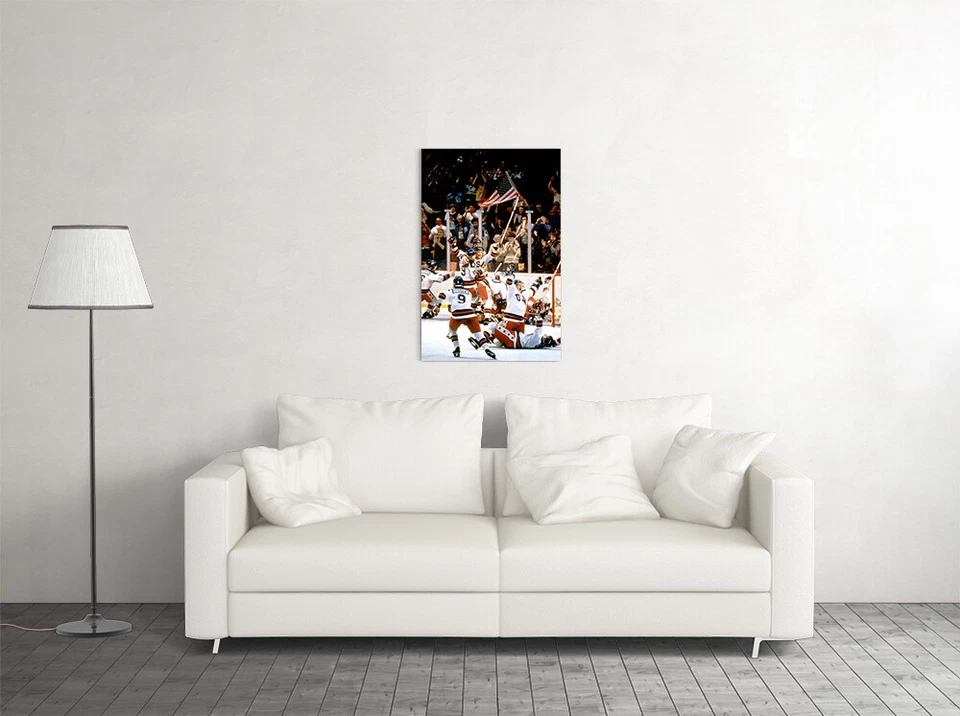Arte de pared de hockey 1980 milagro sobre hielo decoración del hogar - póster 20x30 Foto 2 de 3