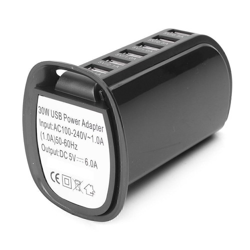 30W Multi 6 Port USB Charger 6A Rapid Charging Station Desktop Travel Hub po - 第 6/11 張圖片