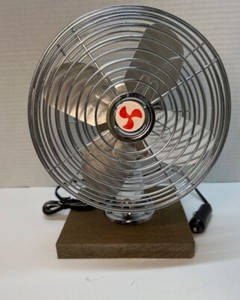 8" 12V 18W RV Car Fan Air Cooling 4 Aluminum Blades Chrome