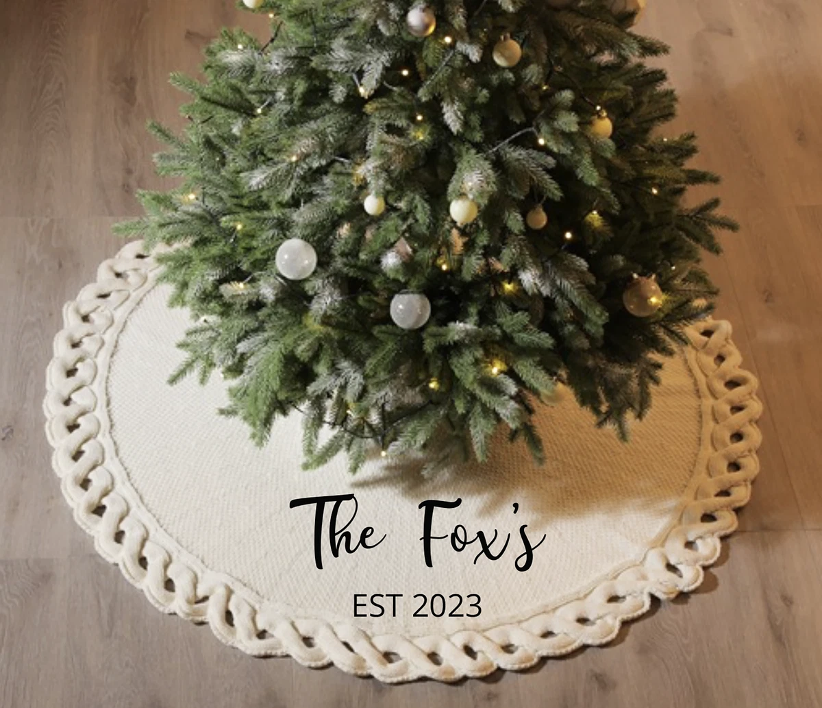 Personalized tree skirt deals