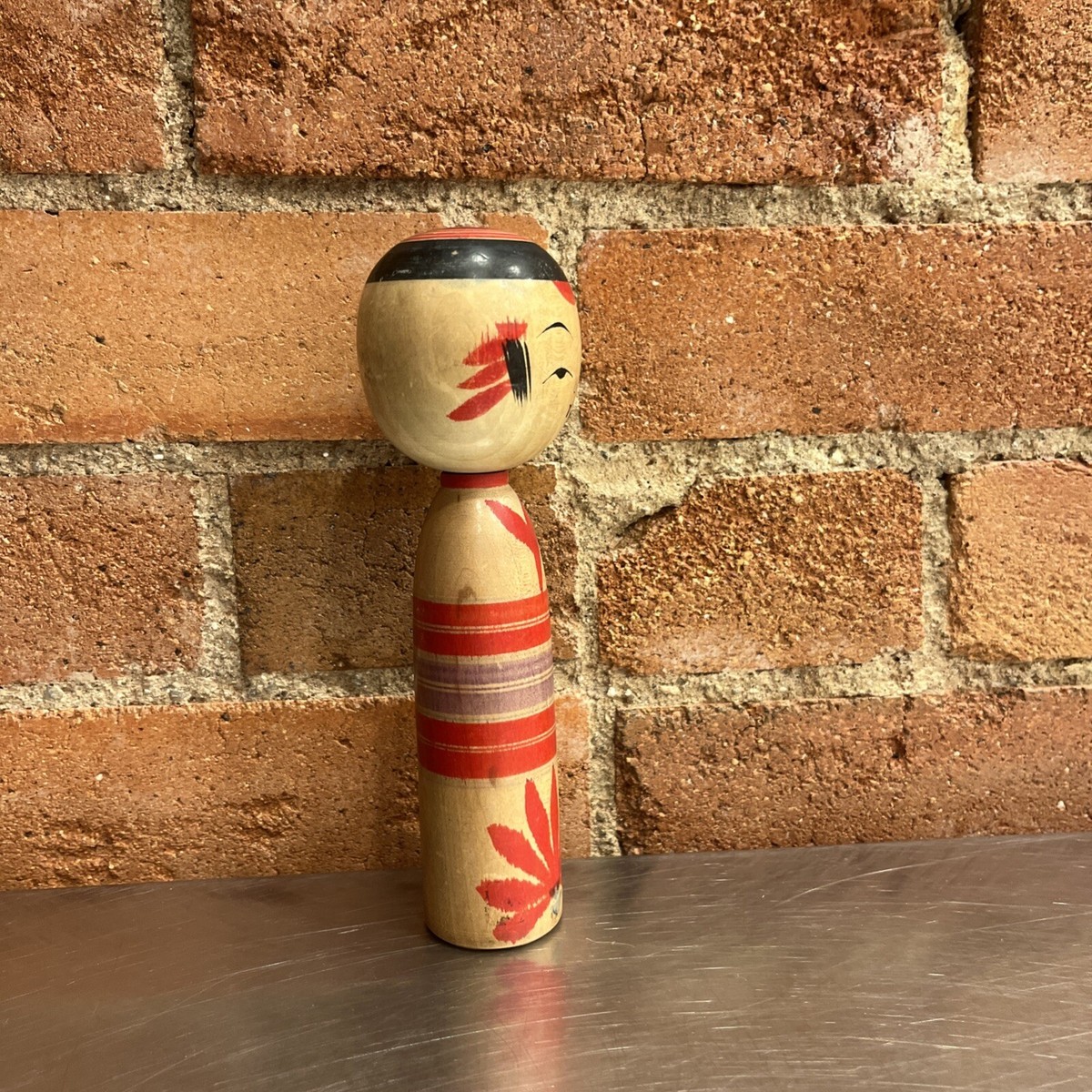 工芸品 Vintage Japanese Kokeshi Doll Signed Japan VINTAGE WOOD JAPANESE KOKESHI DOLL SIGNED 7