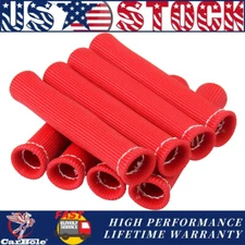 8 PCS 6" Spark Plug Wire Boots Heat Shield Protector Sleeve Socks Cover Set