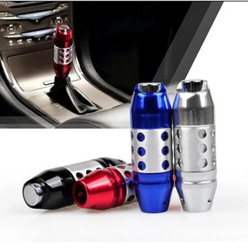  Accessory Automatic Auto Car Gear Stick Shift Knob Shifter Lever Cover w/Button - Image 4 of 4