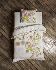 Heckett & Lane Cotton Bettwäsche 135x200 Daniel multi bunt Bommel Quasten Streif