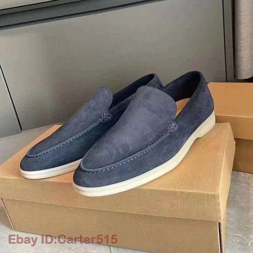 Mocasines informales de gamuza estilo británico para hombre ligeros sin cordones zapatos cómodos 38-48 - Imagen 19 de 46
