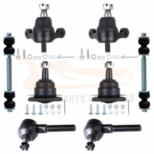 Front 8x Ball Joints Tie Rods Sway Bars for 1963-1982 Chevy Corvette Suspension