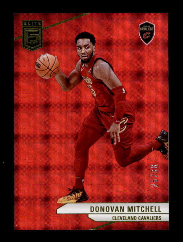 DONOVAN MITCHELL 2023/24 DONRUSS ELITE #76 COLOR MATCH HYPER RED #25/88 BF7891