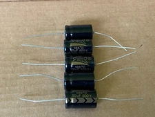 5 New Supertech 10 uf 600v Axial Capacitors Guitar Tube Amp & Radio Caps (Qty)