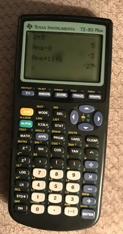 Texas Instruments TI-83Plus Graphing Calculator (slight darkened area on screen)