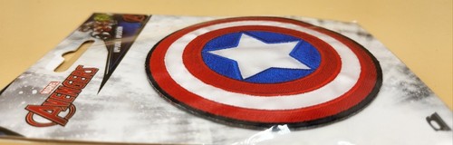 Official Marvel Comics Avengers CAPTAIN AMERICA SHIELD Iron on Patch 3.5", NEW - Picture 6 of 7