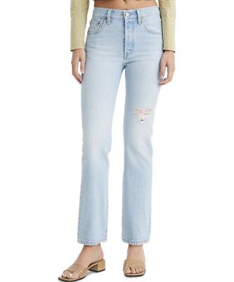Levi s 150th Anniversary Edition Women 27 X 30 Flora Patch Button Fly 501 Jeans