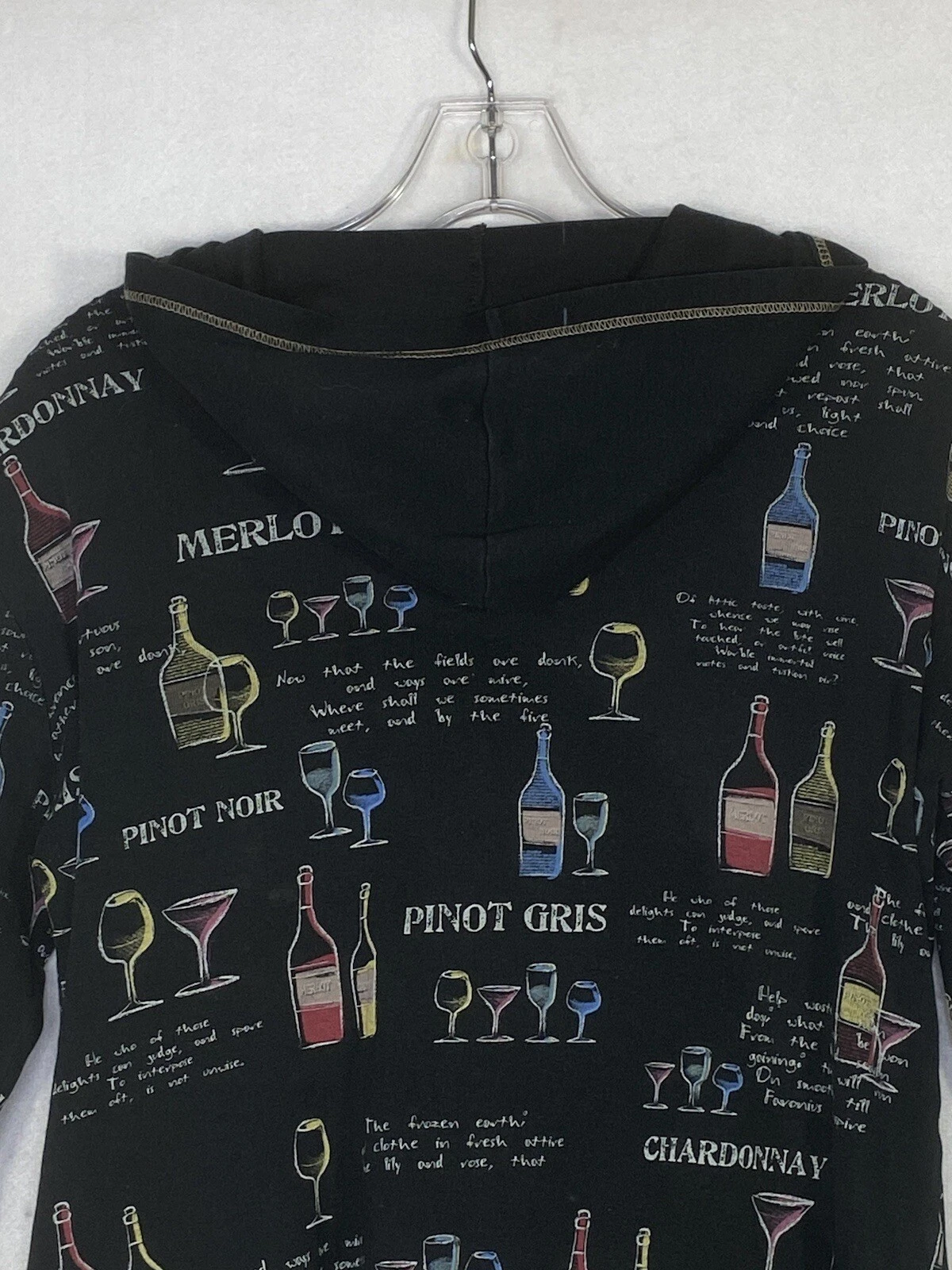 VETEMENTS Jess & Jane Felpa con Cappuccio Donna Amanti del Vino Strass Full Zip Medium