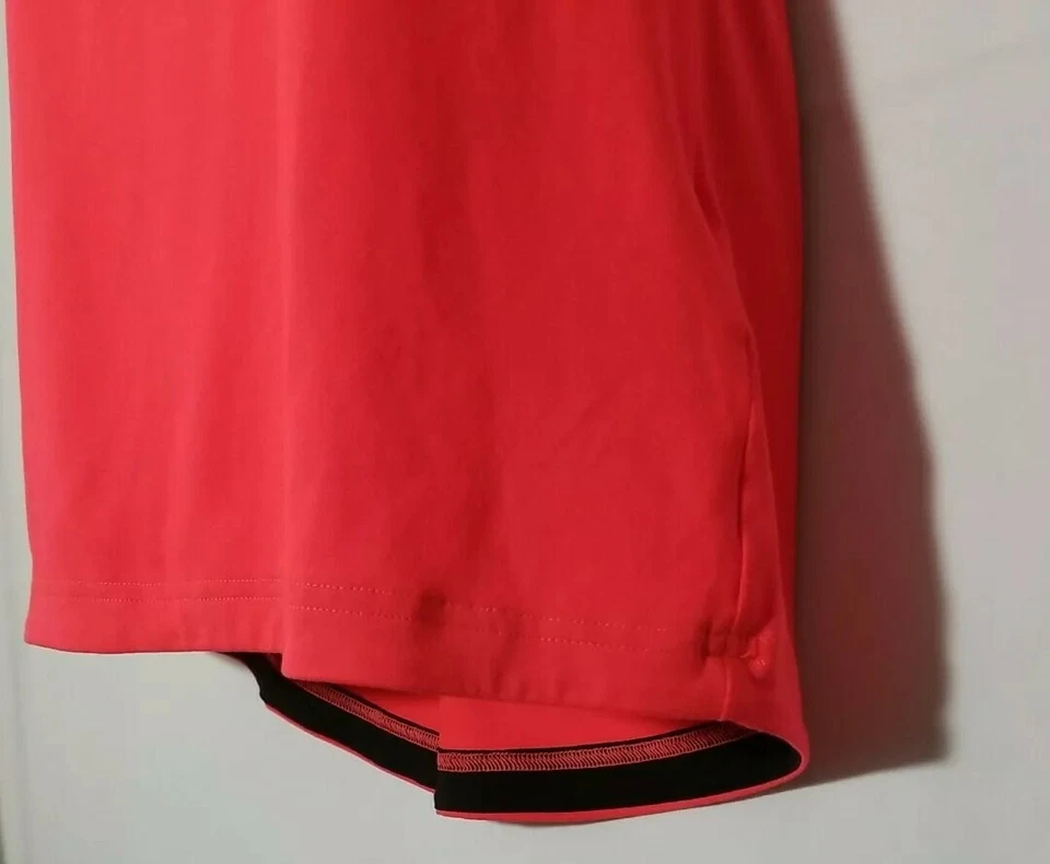 Camiseta sin mangas Reebok PlayDry alta-baja coral naranja para mujer talla M Foto 4 de 4
