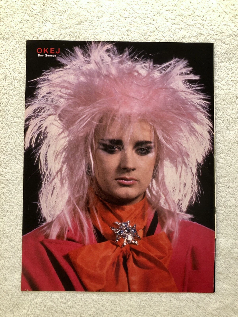 BOY GEORGE 1984 CULTURE CLUB Clipping Poster Swedish Music magazine Okej  1980s | eBay