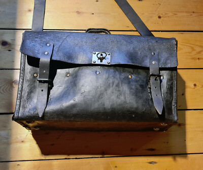 Alter Leder-Werkzeugkoffer Werkzeugtasche Oldtimer Werkzeugtasche