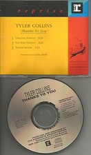 TYLER COLLINS Thanks to you 3TRX w/ SAX SOLO & SAXSTRUMENTAL PROMO DJ CD Single 