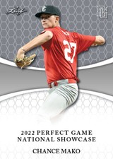 Chance Mako 10 ct lot 2022 Leaf Perfect Game Nike All American Rookies