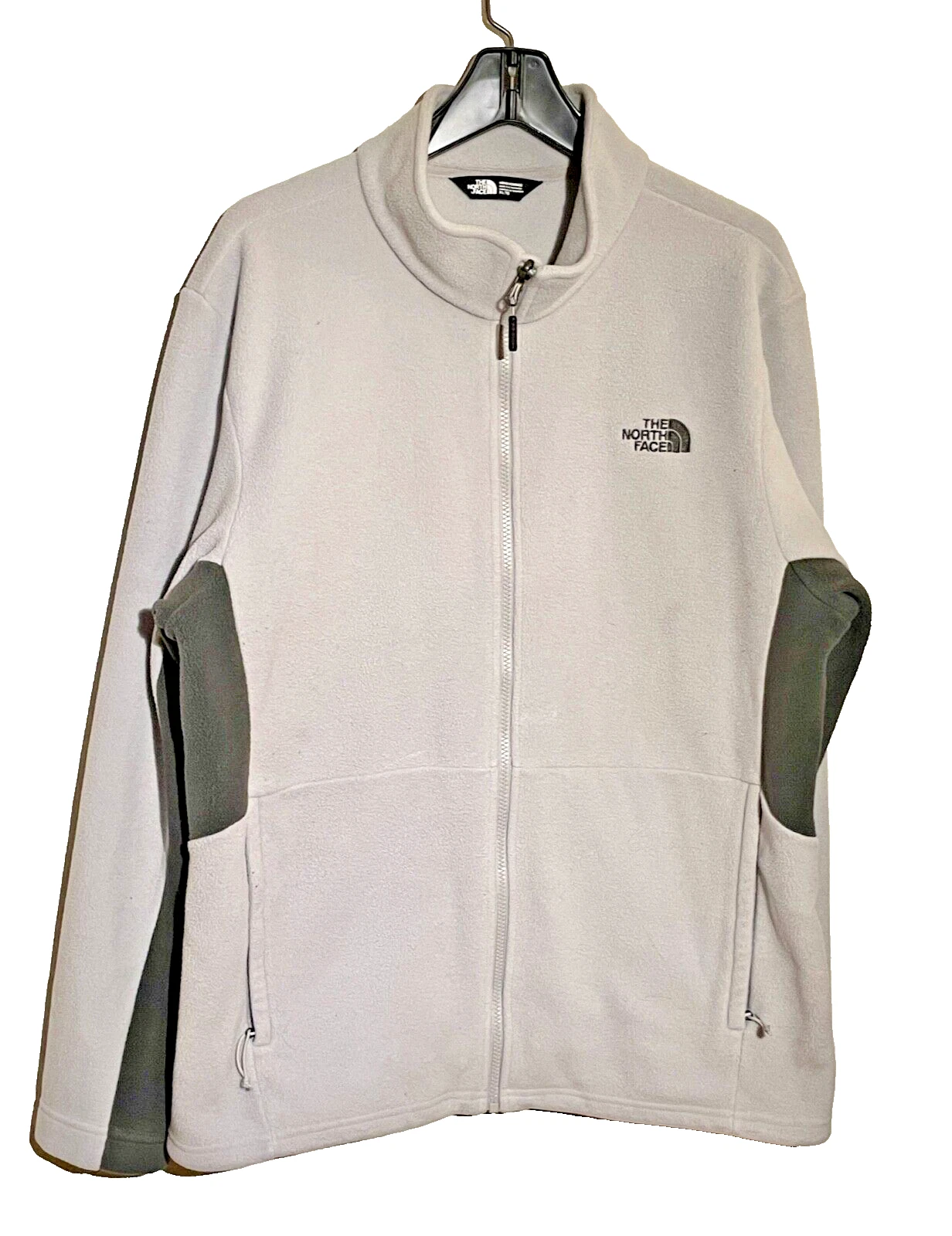 The North Face Mens Gray Fleece Jacket size XL Full Zip