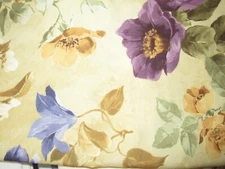 Gorgeous Floral 42 x 60 Rectangle Tablecloth Yellow Green Blue Purple Brown