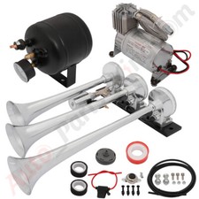 150db 12v 3trumpets Air Horn Compressor Tank Kit 0.5gal For Car Truck Boat Ship 150db 12v 3trumpets Air Horn Compressor Tank Kit 0.5gal For Car Truck Boat Ship