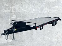2019 QUAITY STEEL 8x25 DECKOVER EQUIPMENT HAULER