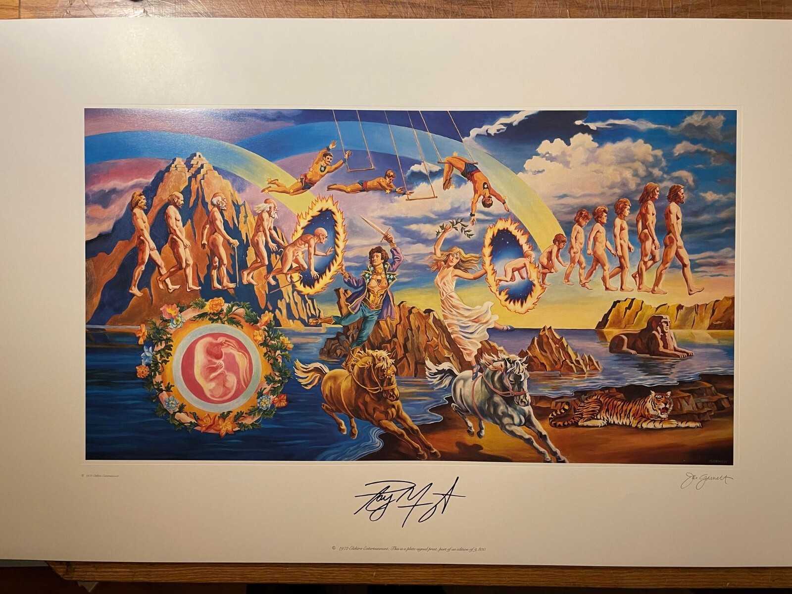 The DOORS Hand Signed Ray Manzarek Art print FULL CIRCLE Official Edition