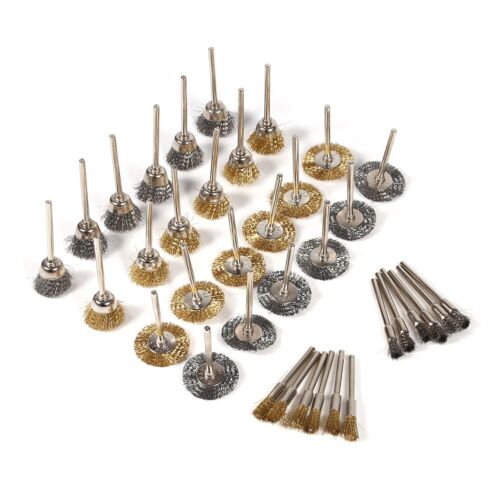 36pcs Brass Steel Wire Brush Set For Polishing Cleaning Tools BEL