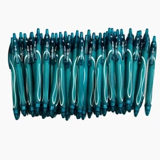 45 BIC Gelocity Quick Dry Gel Pens 0.7mm Point Pen TENDER TEAL NEW LOT OF 45