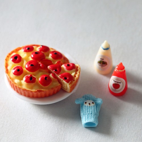 2 Sets Fruit Pizza Dinner Plate Toys Mini Dollhouse Food Toddler Model - Picture 12 of 12