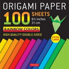 Origami Paper 100 Sheets Rainbow Colors : Extra Large Double-sided Origami Sh...