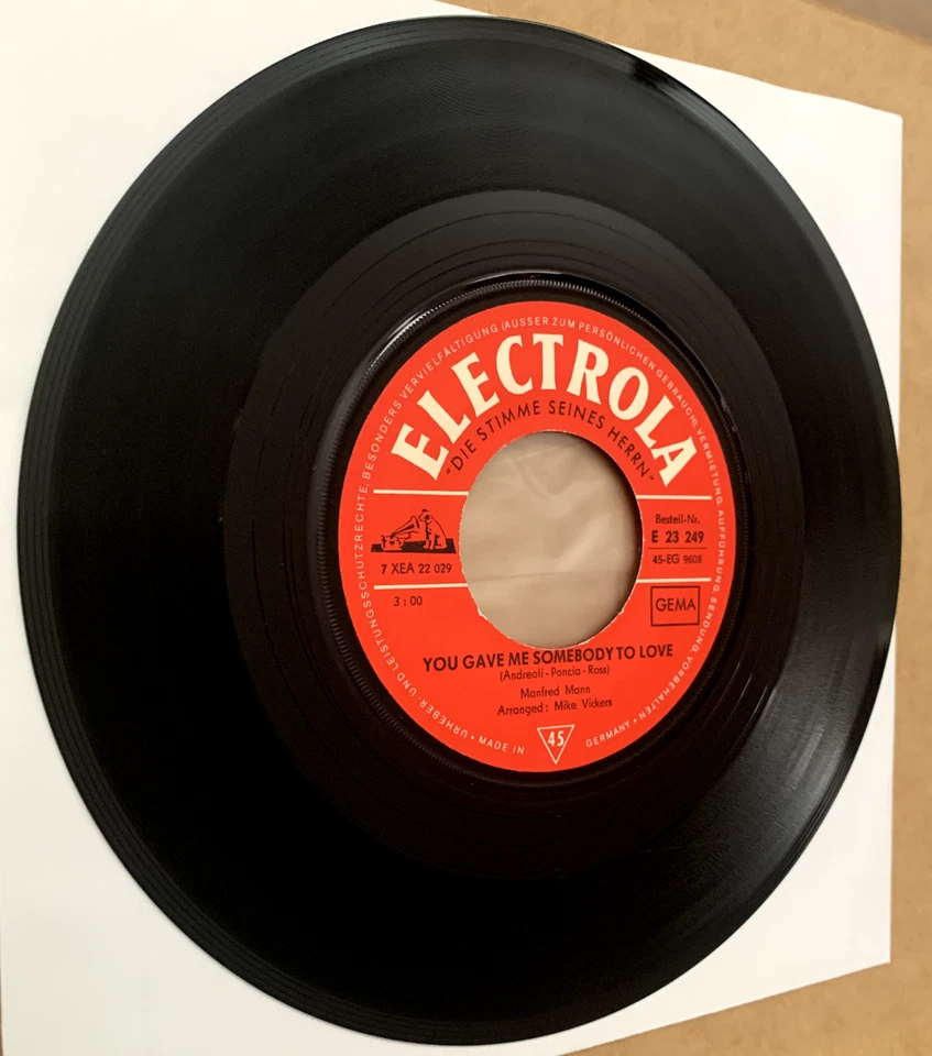 Manfred Mann: You gave me somebody to love/Poison Ivy, Electrola 1966 - Bild 3 von 4