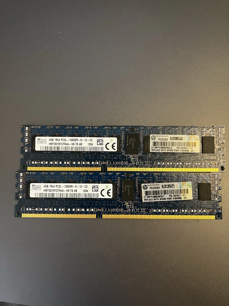 SK hynix DDR3 SDRAM Network Server Memory (RAM) 2 Modules for sale
