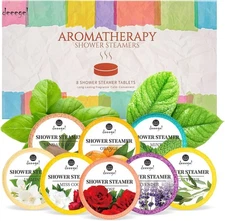 Shower Steamers Aromatherapy Gifts Set Pack of 8 Shower Bath Bombs Tablets with 