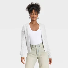 Women's Cozy Cardigan - Universal Thread Light Gray M