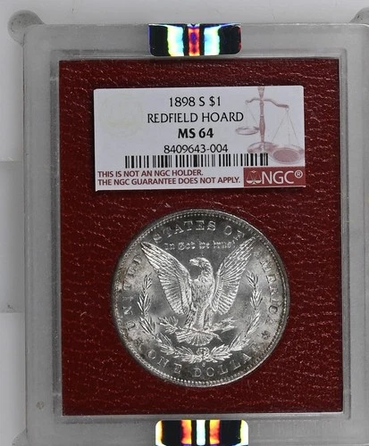 1898 S Morgan Silver Dollar $1 Redfield Hoard NGC MS 64